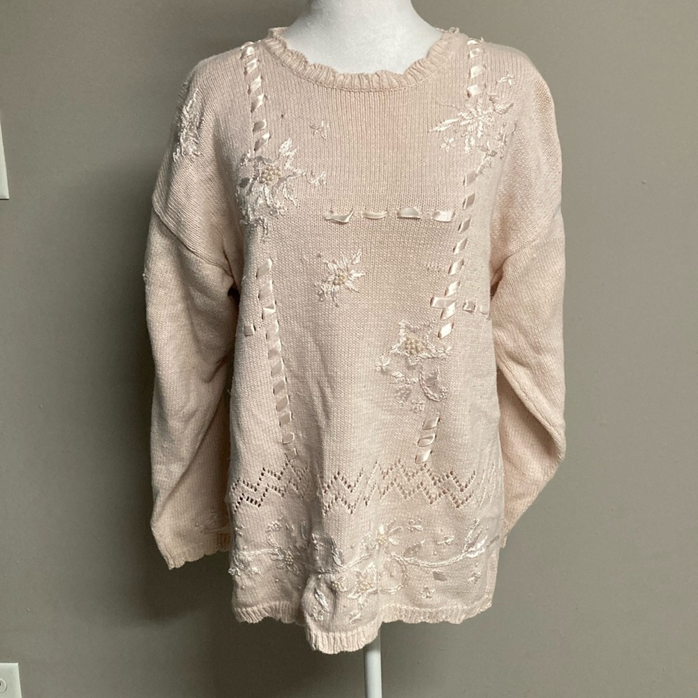 Vintage Victoria’s Secret Sport sweater pastel pink